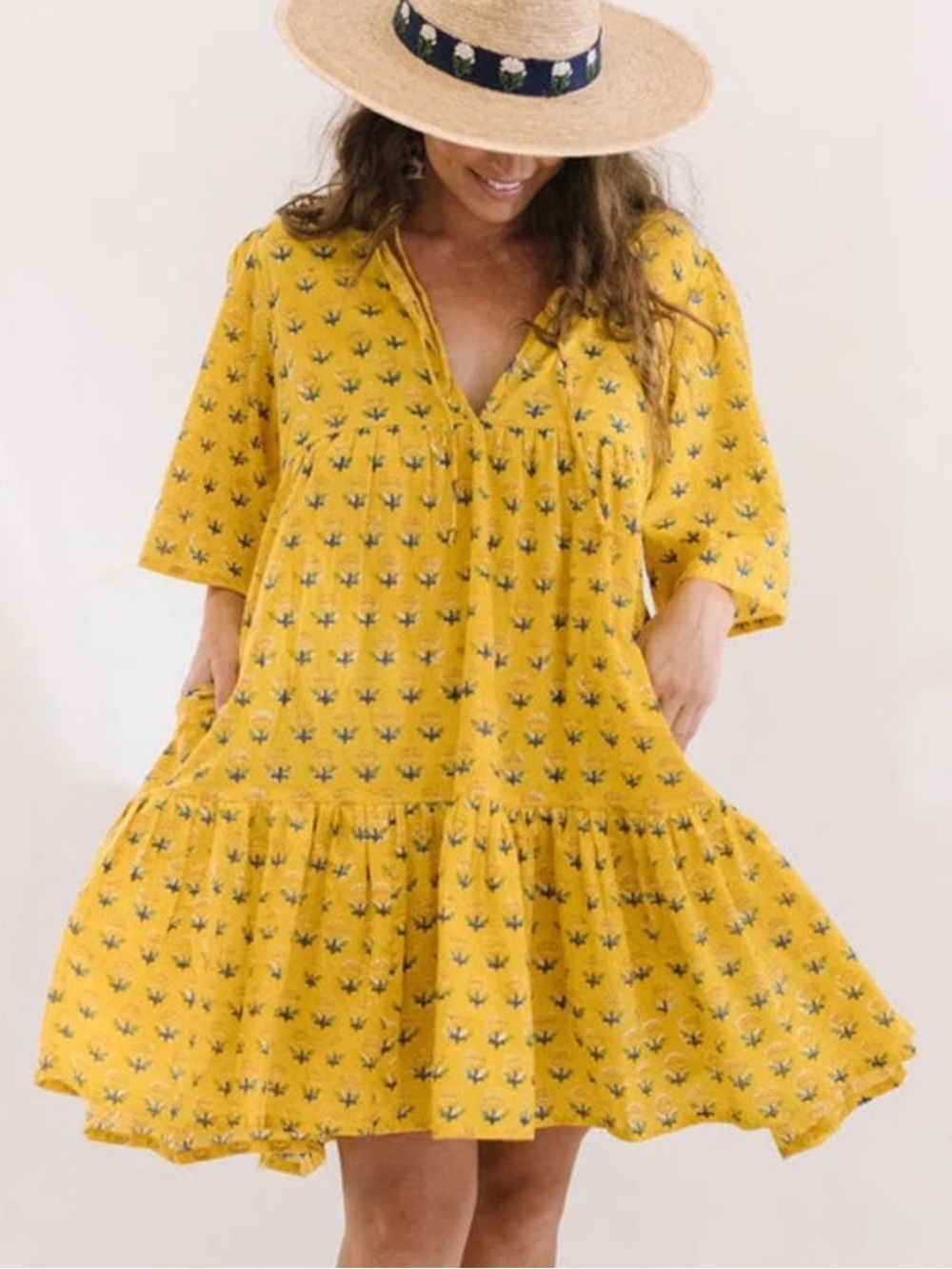 Sunshine Tienda Yellow Marigold Bondi dress size M/L